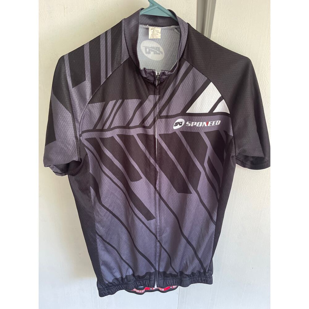 Unisex cycling jersey zippered large SPONEED short sleeve Pocket pouches